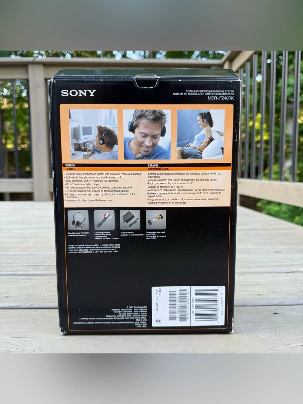 NIB Sony MDR-IF240RK Wireless Headphone System